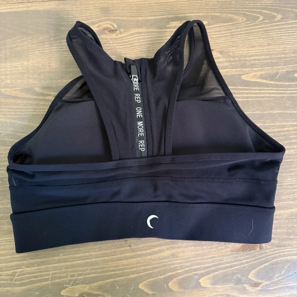 Zyia Womens Small Leopard Print‎ Mesh Trim All Star Sports Bra Athletic Gym